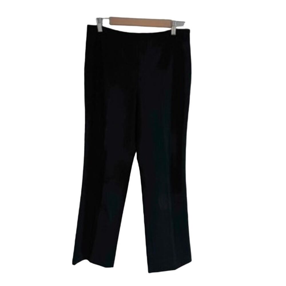 Ralph Lauren Black Wool Pants Size 10 Side Zip Trousers